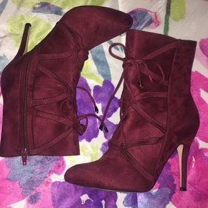 Burgundy Booties